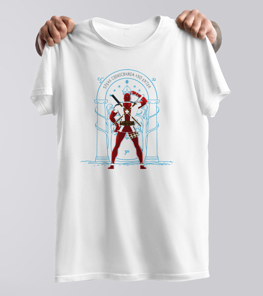 Deadpool Speak Chimichanga And Enter Portal Adventure T-Shirt