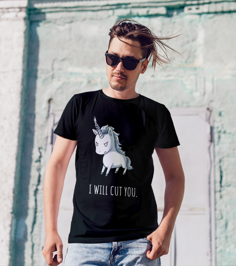 Stabby The Unicorn I Will Cut You T-Shirt