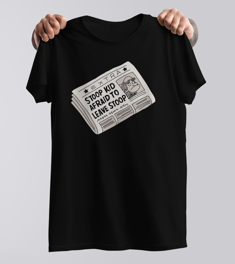 STOOP KID AFRAID TO LEAVE STOOP EXTRA NEWSPAPER COMIC T-Shirt