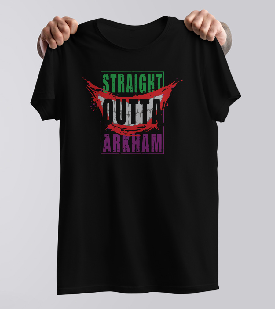 Straight Outta Arkham Joker Smile T-Shirt
