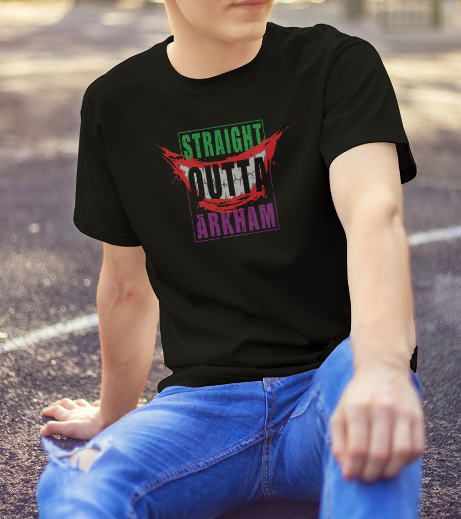 Straight Outta Arkham Joker Smile T-Shirt
