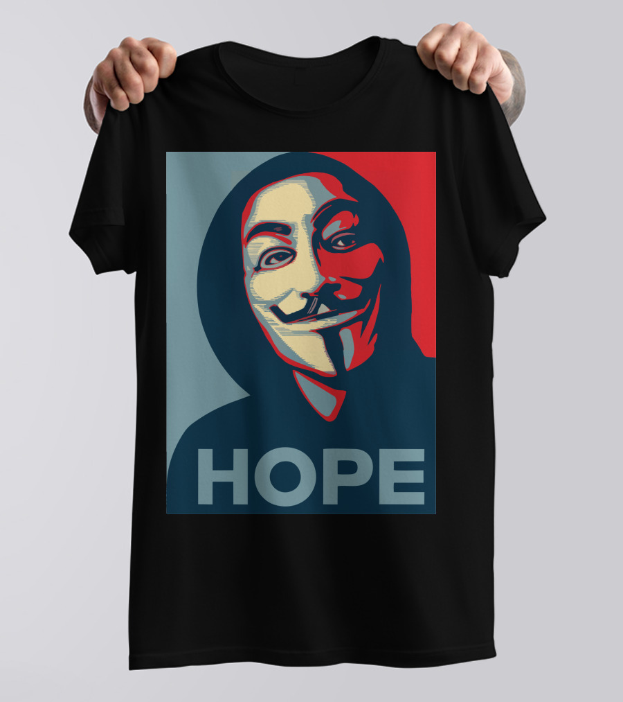Anonymous Hope Guy Fawkes Mask T-Shirt