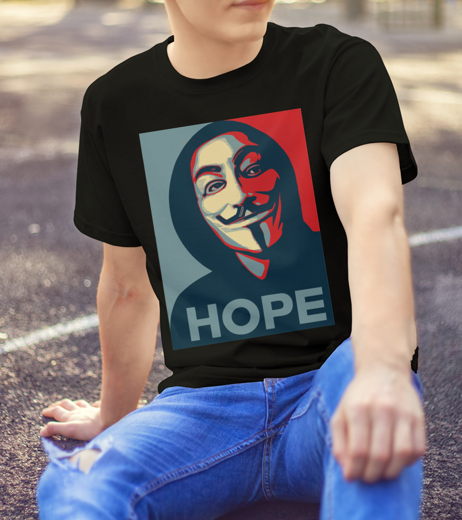 Anonymous Hope Guy Fawkes Mask T-Shirt