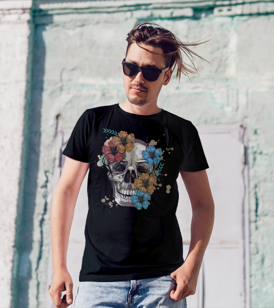 Fowering Skull Floral T-Shirt