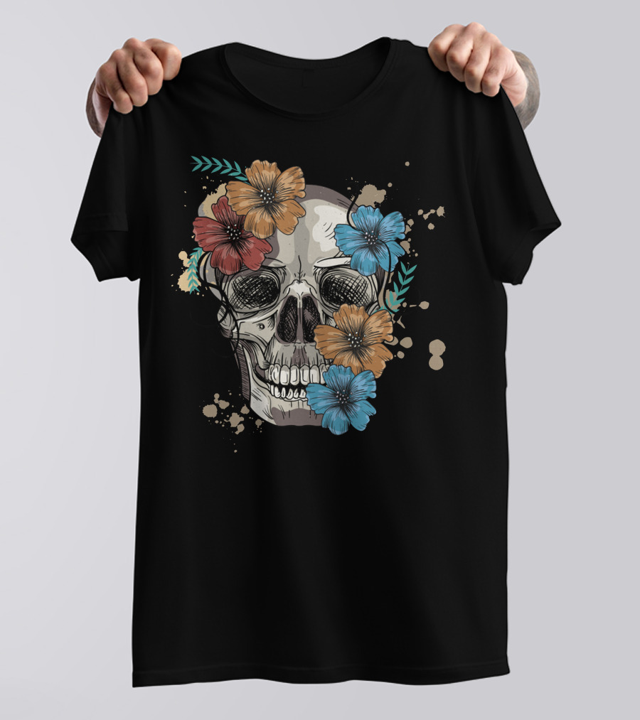 Fowering Skull Floral T-Shirt