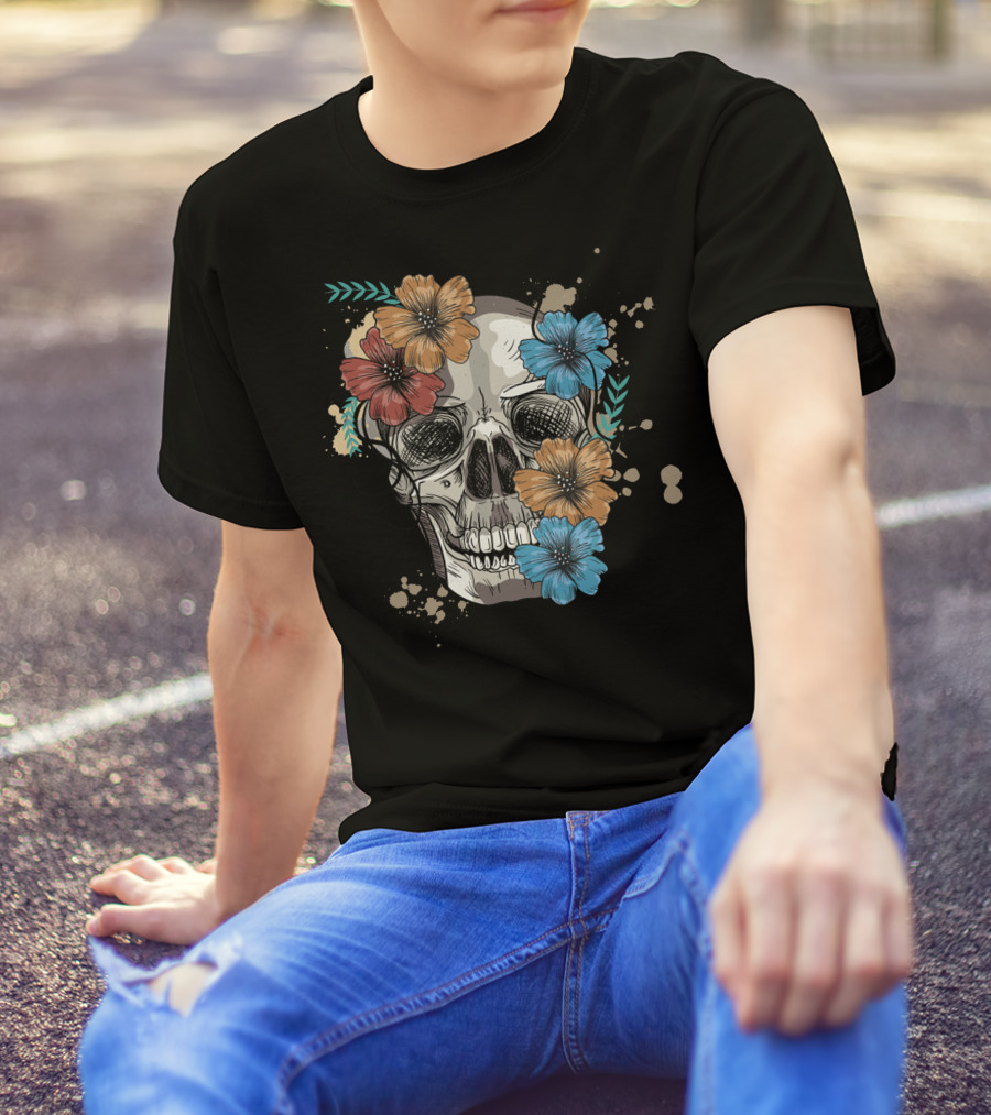 Fowering Skull Floral T-Shirt