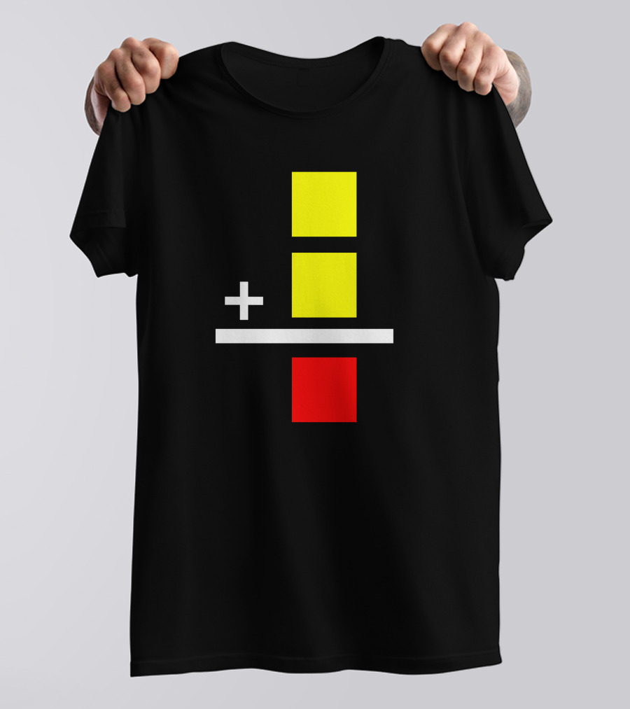Funny Soccer Penalty Equation Yellow Plus Red Card T-Shirt