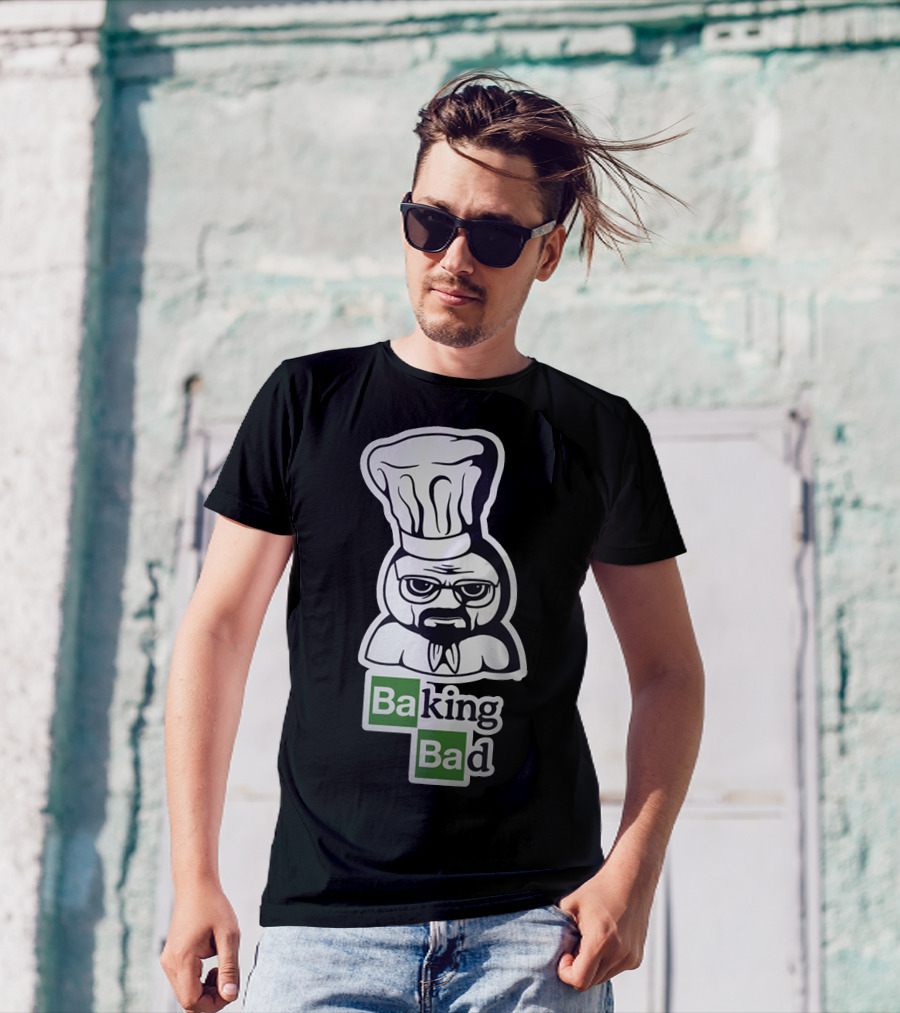 Heisenberg Baking Bad Chef Hat Green Blocks T-Shirt