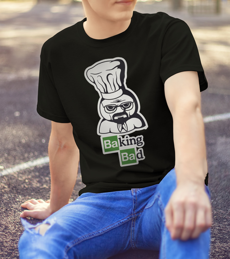 Heisenberg Baking Bad Chef Hat Green Blocks T-Shirt