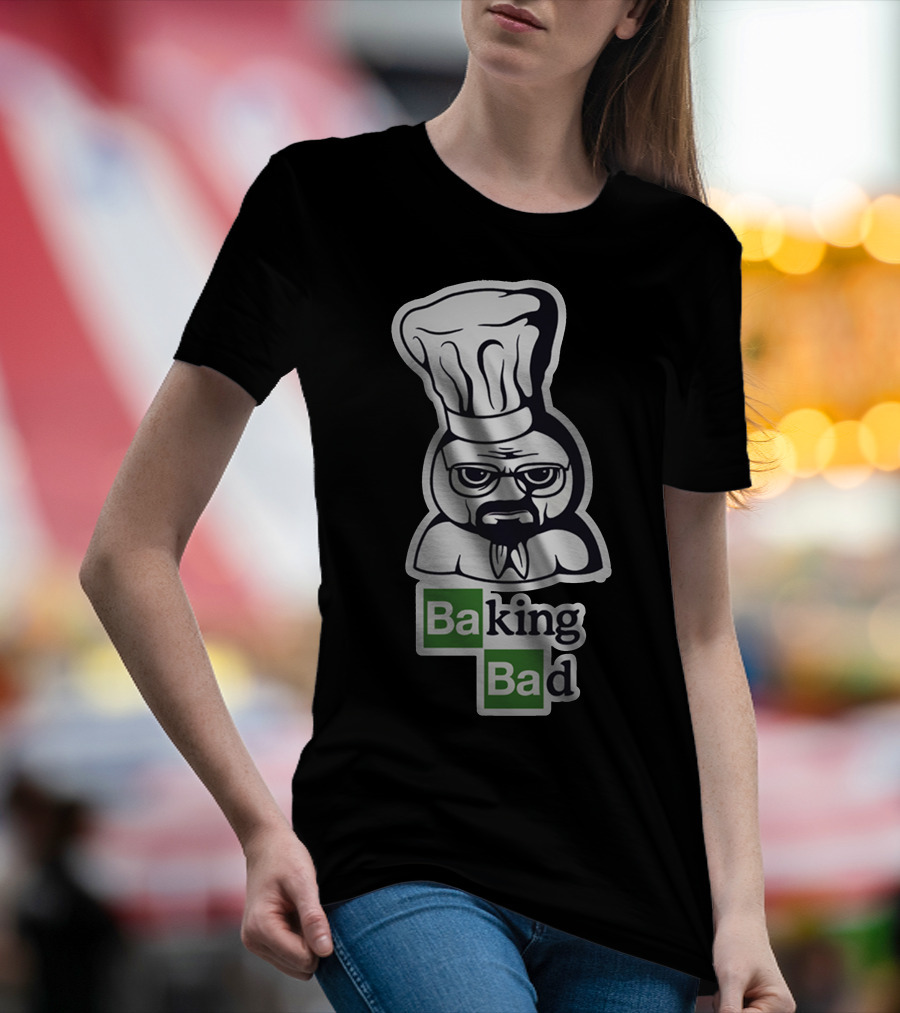 Heisenberg Baking Bad Chef Hat Green Blocks T-Shirt