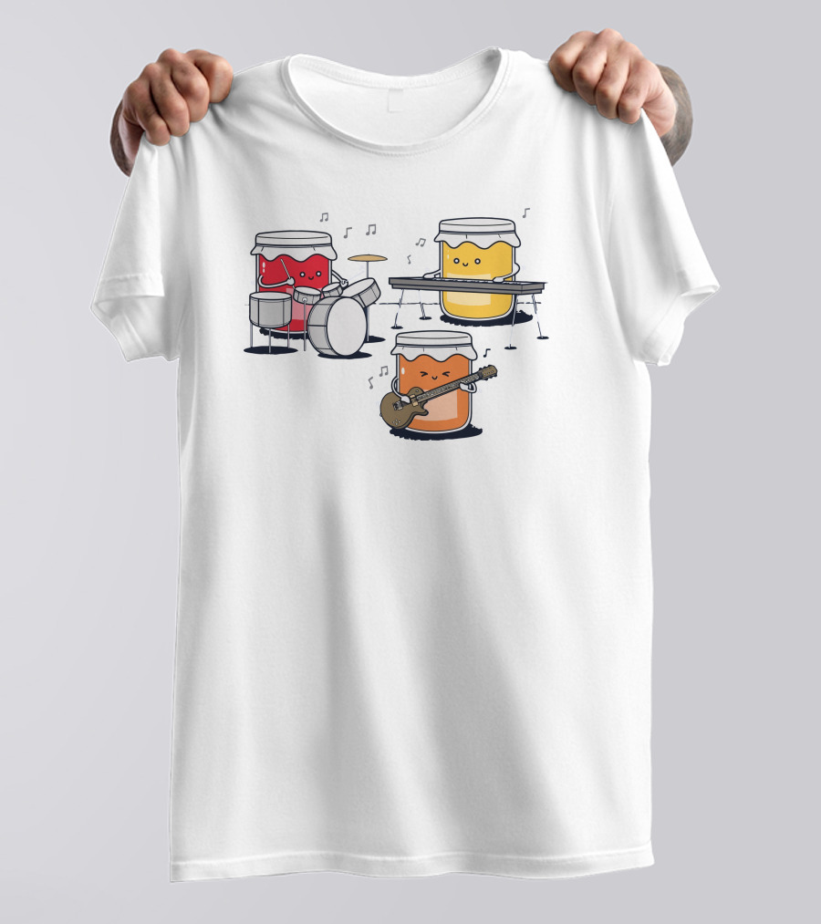 Jam Session Musical Jams With Drums Keyboard And Guitar T-Shirt