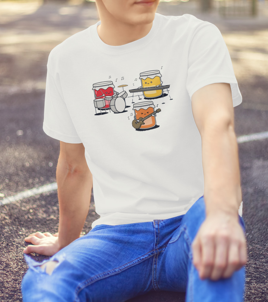 Jam Session Musical Jams With Drums Keyboard And Guitar T-Shirt