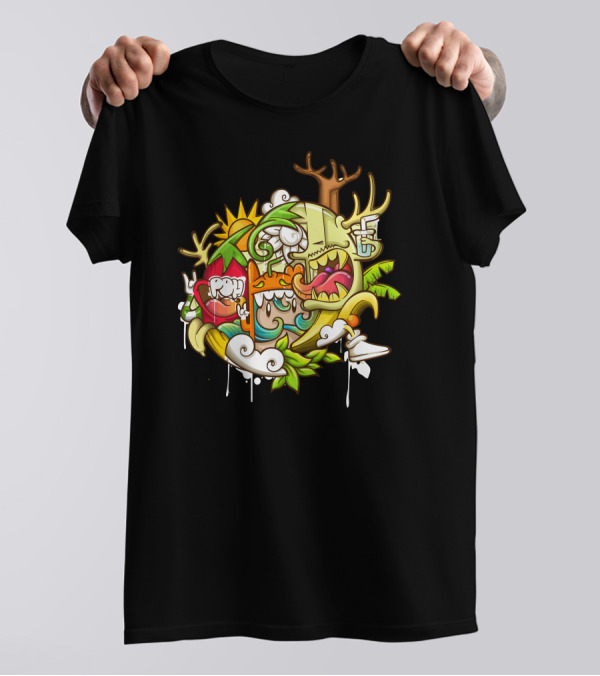 Japelanos Pop Cartoon Jungle Adventure T-Shirt