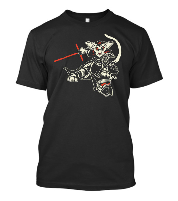 Kalto Cat Jedi Knight With Red Lightsaber Adventure T-Shirt