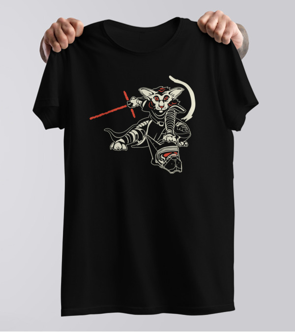 Kalto Cat Jedi Knight With Red Lightsaber Adventure T-Shirt
