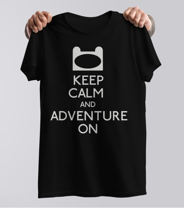 Keep Calm And Adventure On Cartoon Hat T-Shirt