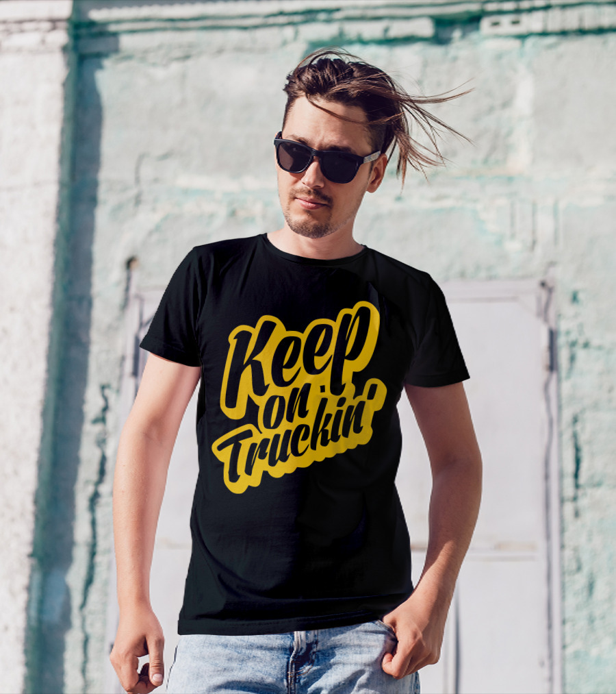 Keep On Truckin Robert Crumb Style Vintage Retro 1970s Lettering T-Shirt