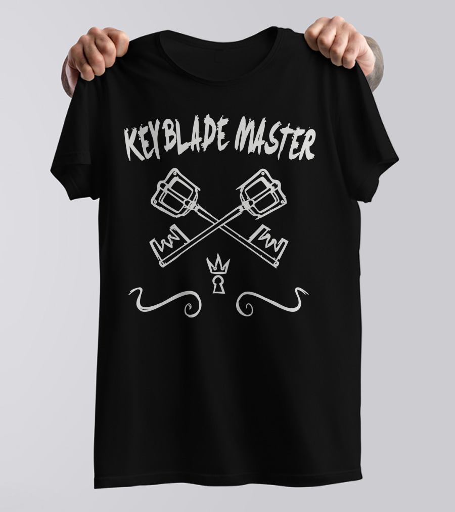 Keyblade Master Crossed Key With Crown And Keyhole T-Shirt