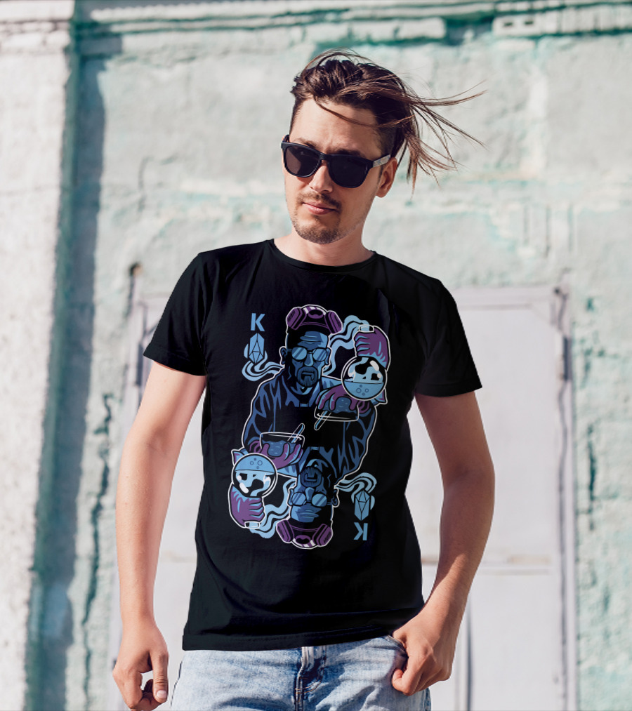 K King Of Crystals K Breaking Chemist Dual Flask T-Shirt
