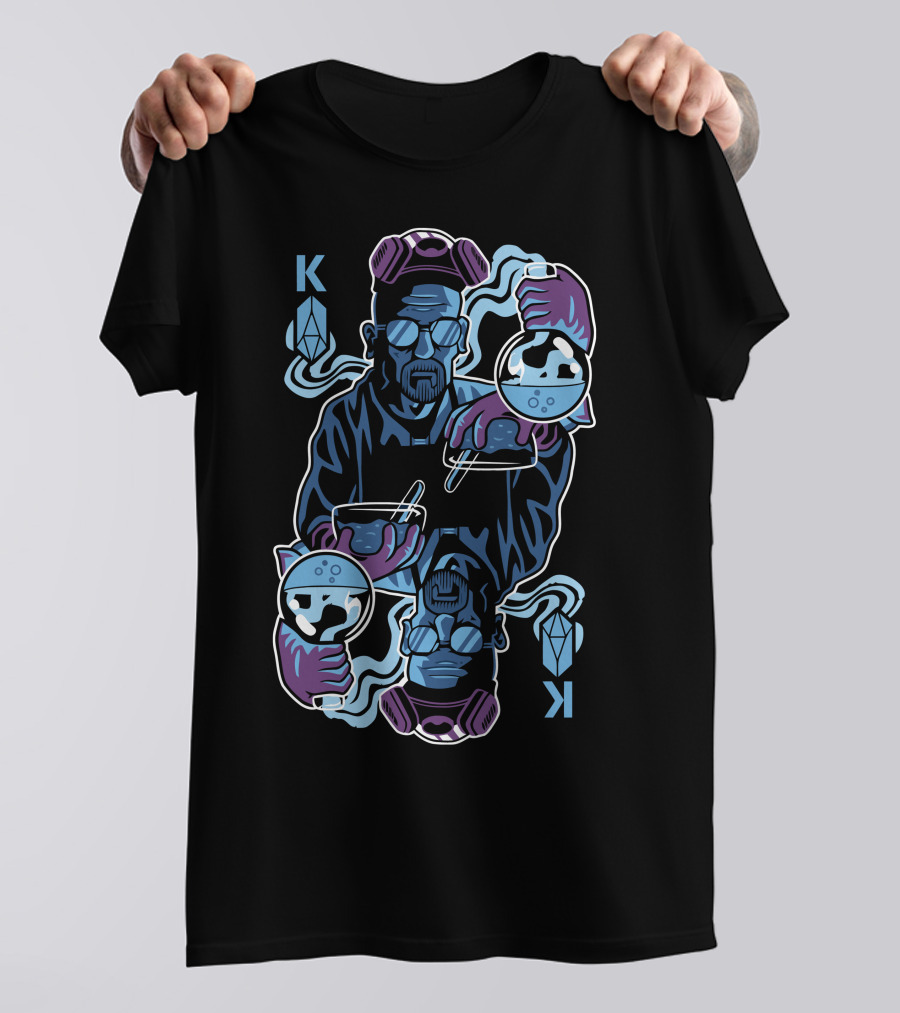 K King Of Crystals K Breaking Chemist Dual Flask T-Shirt