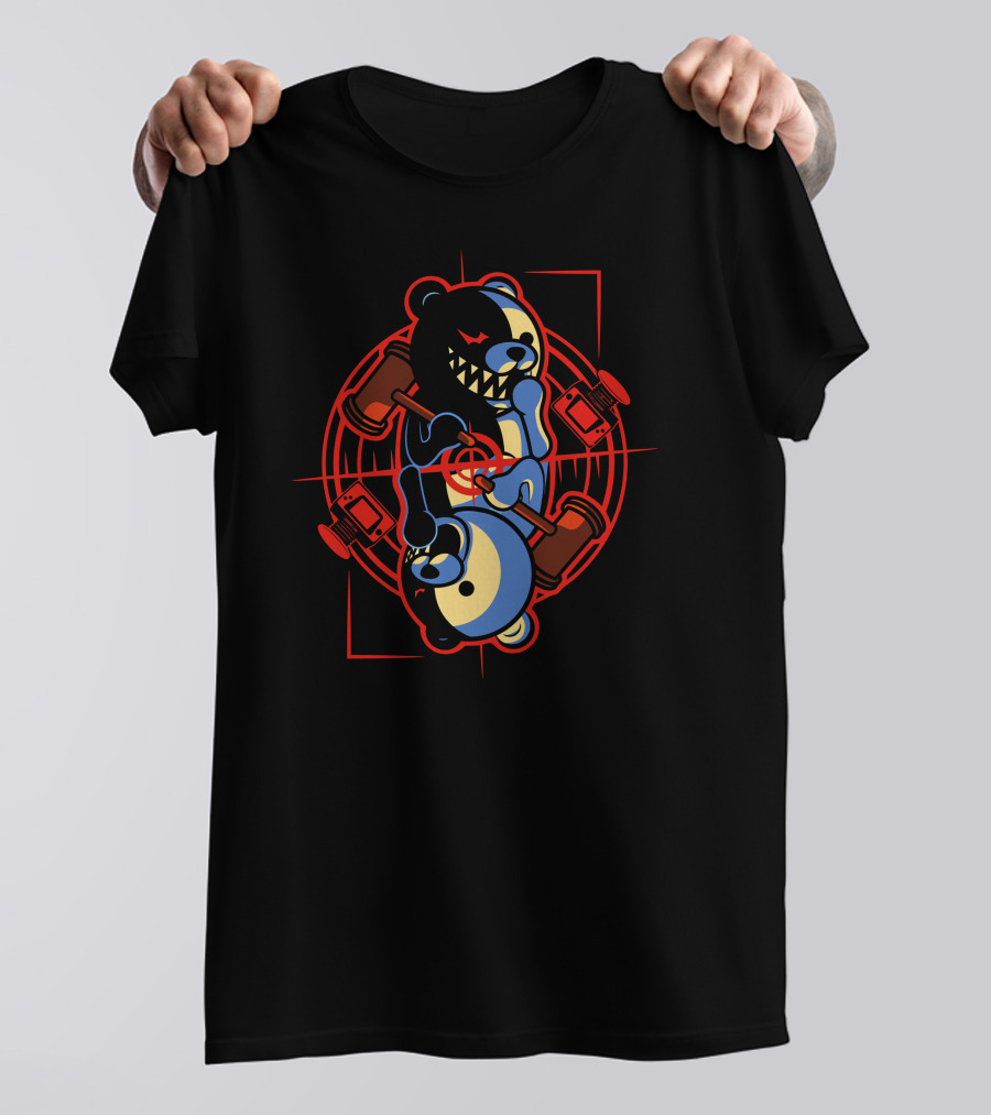 Monokuma King Of Despair Duality Bear Hammers T-Shirt