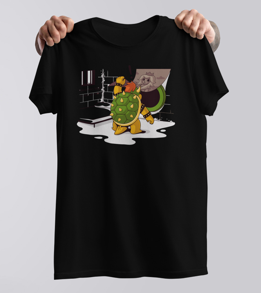 Kingdom Redemption Escape Plan Bowser And Princess In Sewer Pipe T-Shirt