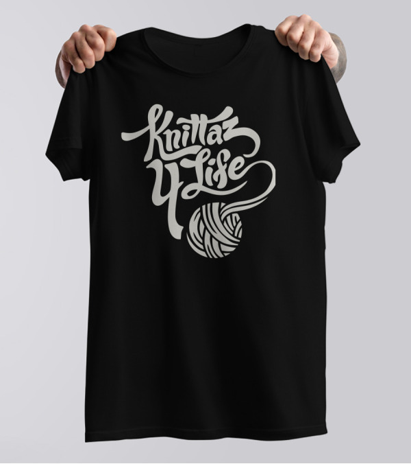 Knittaz 4 Life Yarn Ball Enthusiast T-Shirt