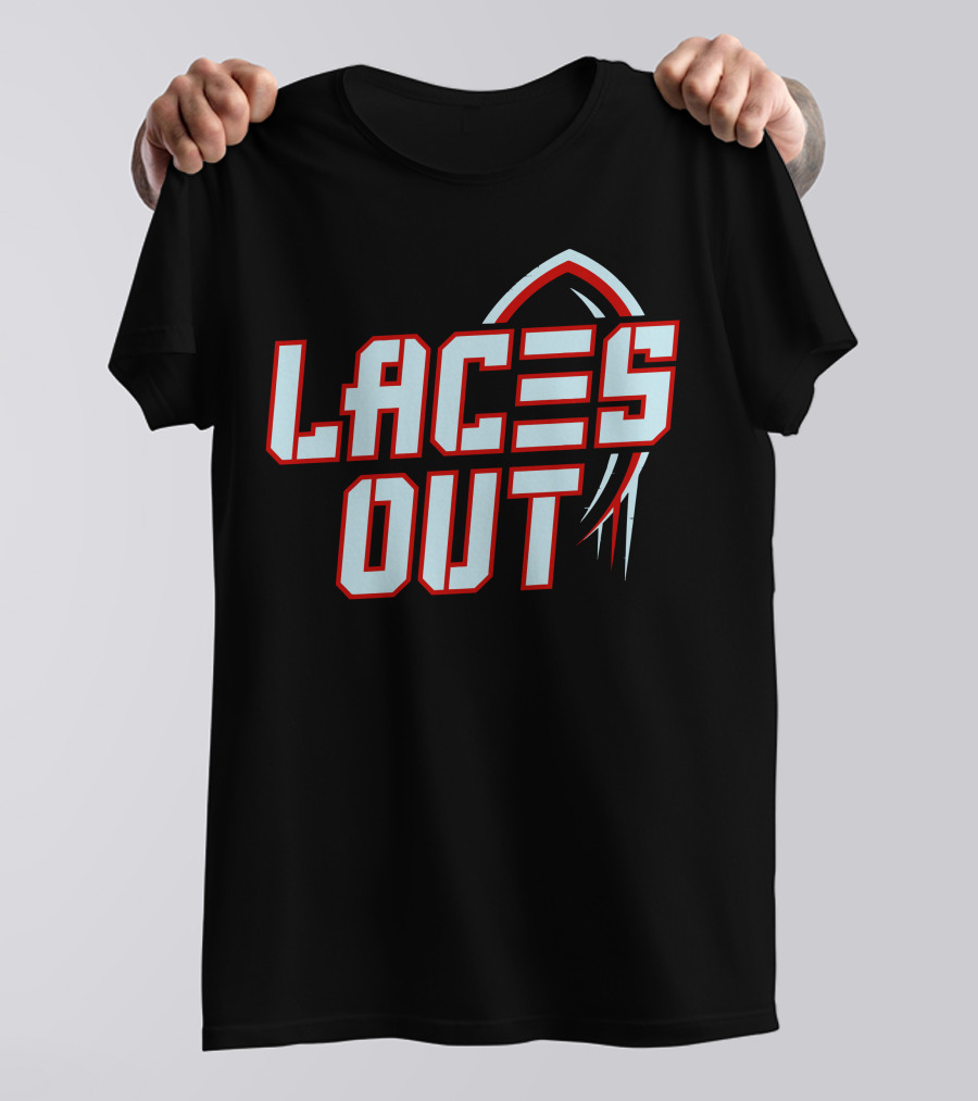 Laces Out Football Reference With Goal Post T-Shirt