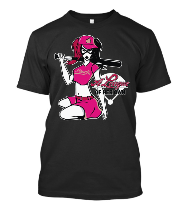 Peach A League Of Her Own Baseball Girl T-Shirt