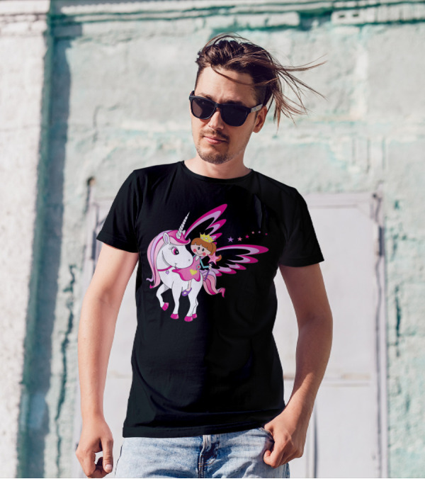 Let's Go My Little Unicorn With Princess And Magical Wings T-Shirt
