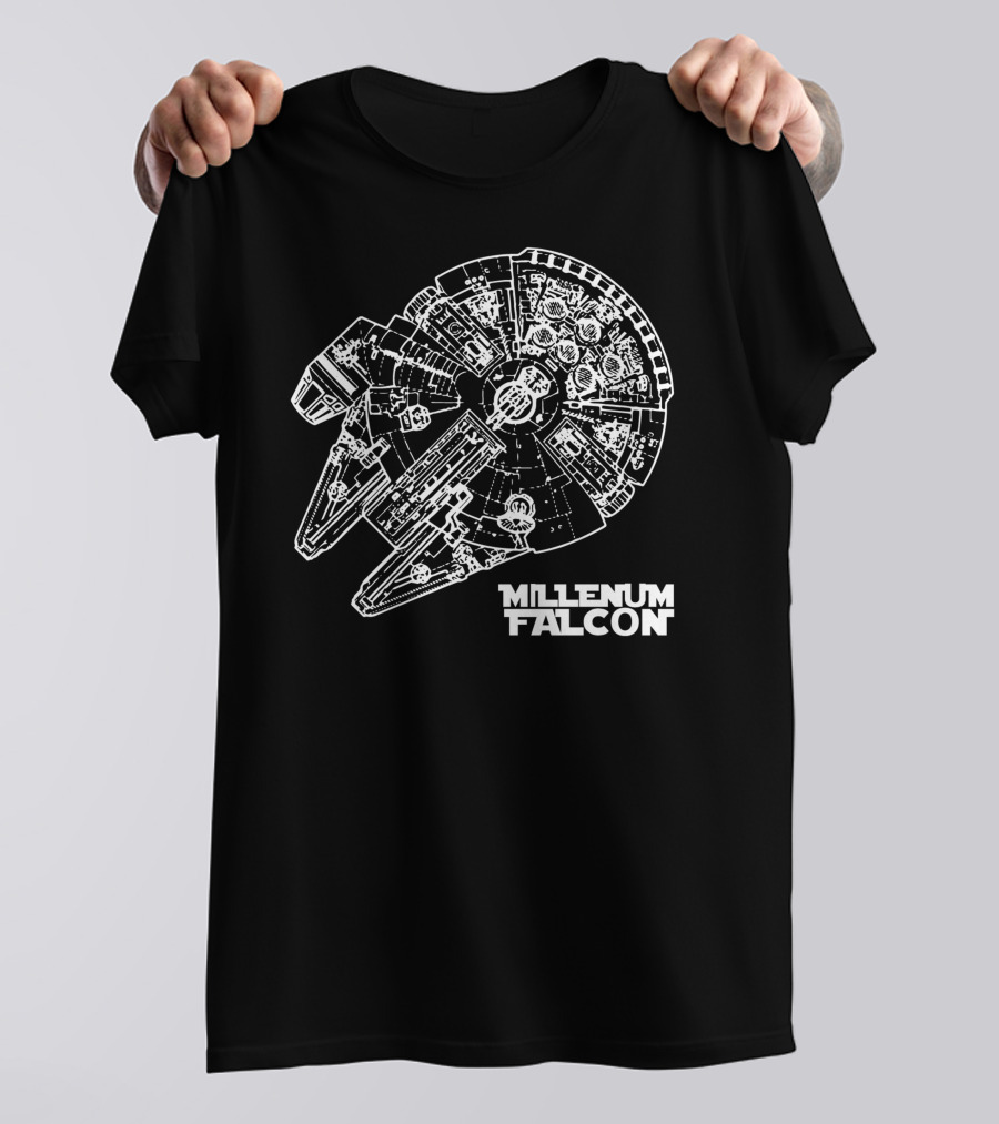 Star Wars Millenium Falcon Blueprint T-Shirt
