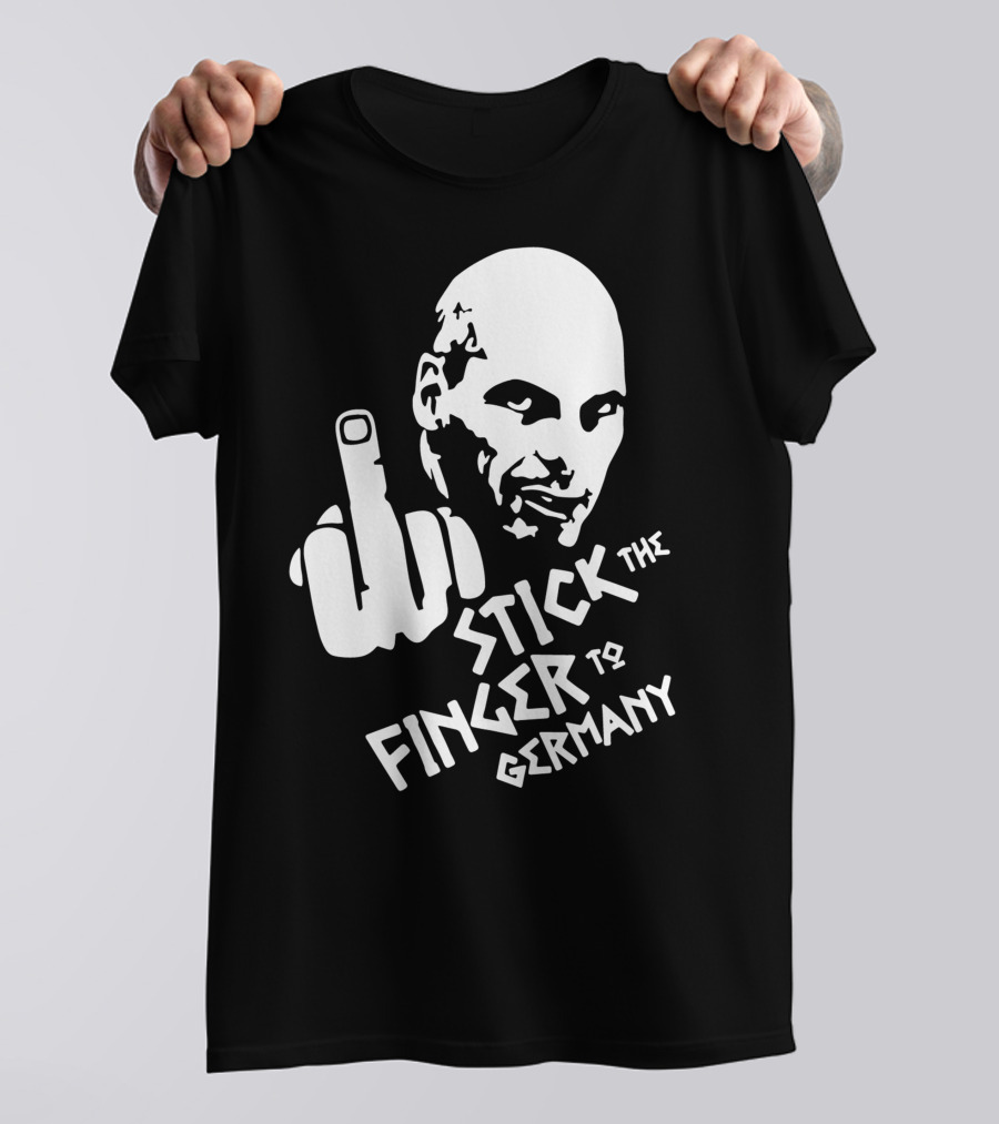Stick The Finger To Germany Gesture Face T-Shirt