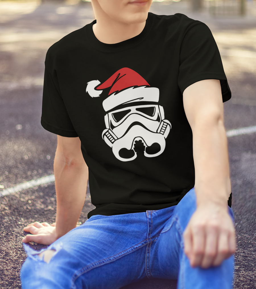 Stormtrooper Santa Funny Christmas Star Wars Holiday Mashup T-Shirt
