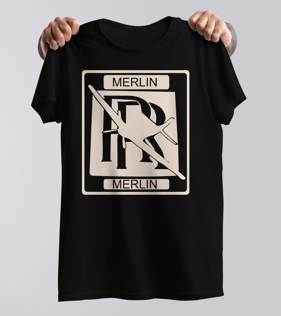 Rolls-Royce Merlin Airplane Logo Strega Style Merlin Power T-Shirt