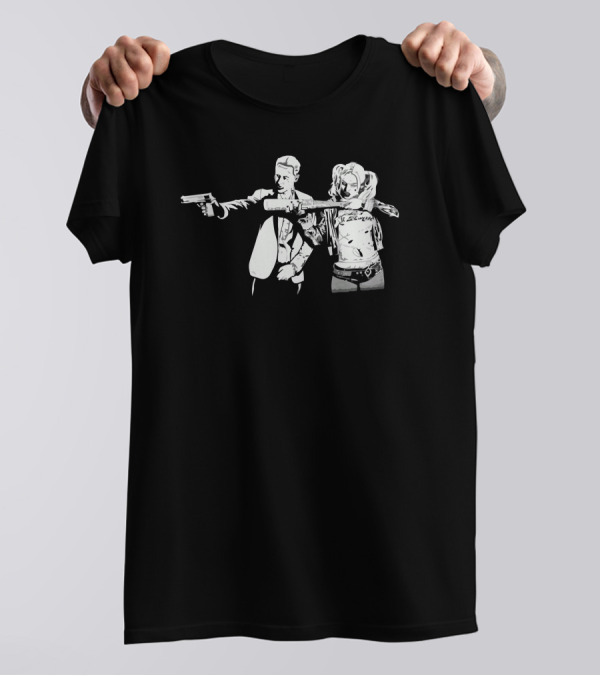 Suicide Fiction Pulp Style Characters With Guns T-Shirt