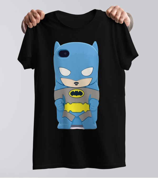 Batman Superhero Icon Blue Suit With Yellow Utility Belt T-Shirt