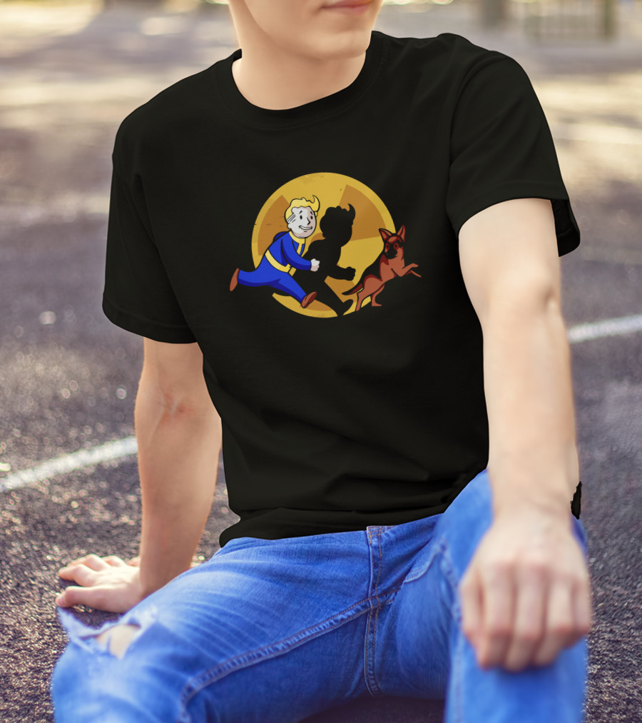 The Adventures Of Vault Bout Dog Companion In Post-Apocalyptic Quest T-Shirt