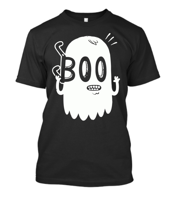 Boo Awkward Ghost Holding Eyeglasses T-Shirt