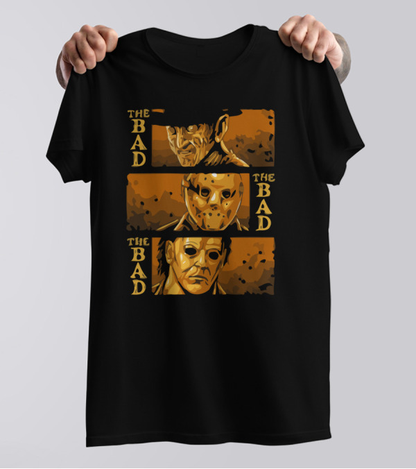 The Bad Horror Villains Trio Classic Cinema Icons T-Shirt
