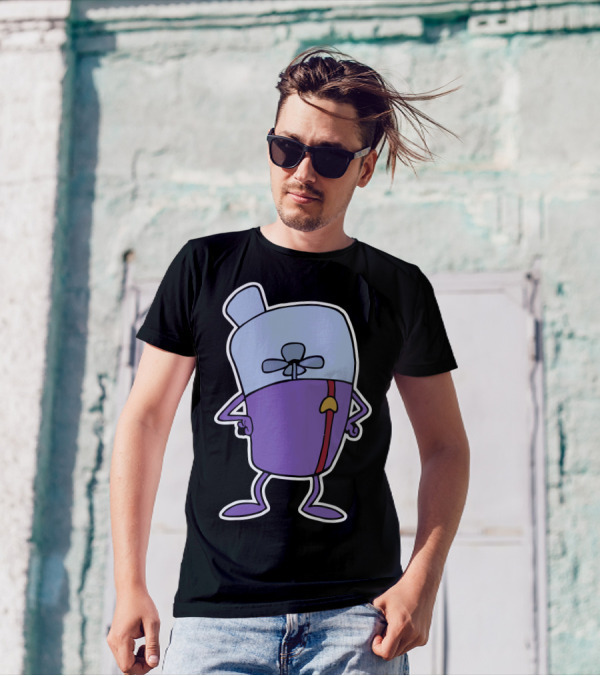 Grumpy Blender Cartoon Character With Arms And Legs T-Shirt
