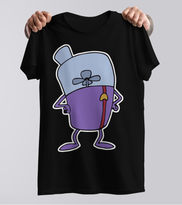 Grumpy Blender Cartoon Character With Arms And Legs T-Shirt