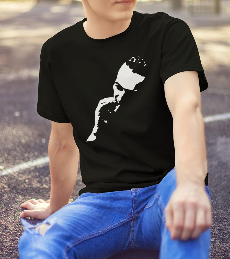 The Clash Joe Strummer Silhouette Portrait Iconic Image T-Shirt