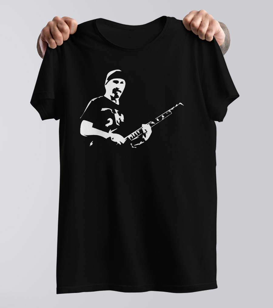 The Edge U2 Guitar Iconic Rock Band T-Shirt