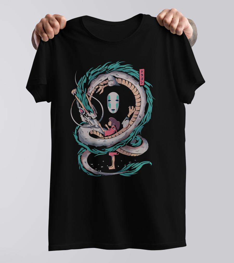 The Girl And The Dragon Spirited Away Haku No Face T-Shirt