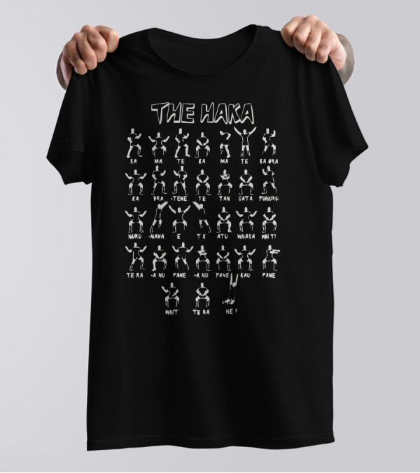 The Haka New Zealand Rugby Ka Mate Dance Moves Diagram T-Shirt