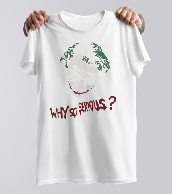 Joker Why So Serious Iconic Villain Face T-Shirt
