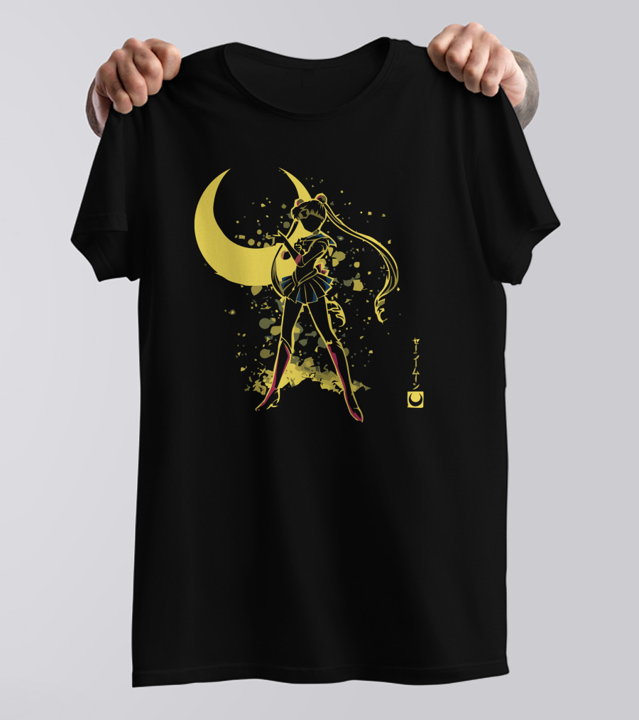 Sailor Moon Lunar Warrior Japanese Text T-Shirt