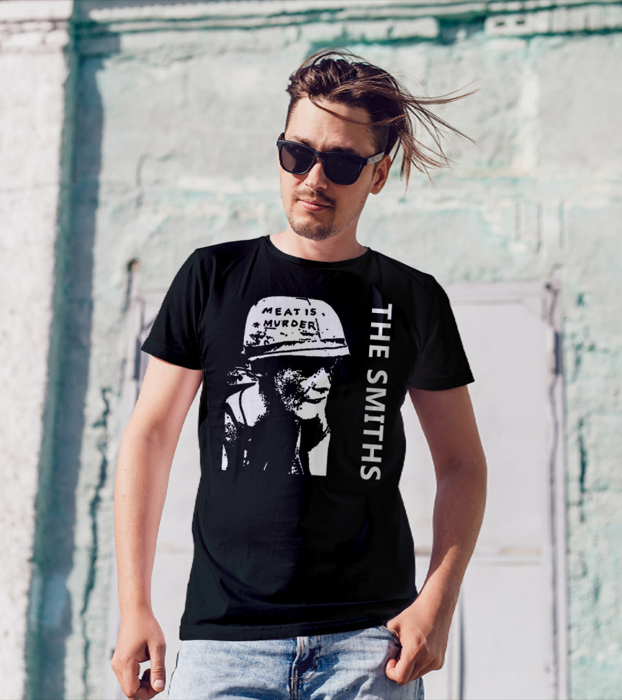 The Smiths Meat Is Murder Helmet Soldier Image T-Shirt