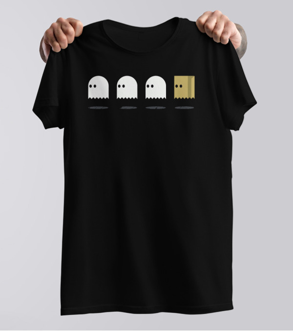 The Ugly Duckling Ghosts Pac-Man Inspired Box Head T-Shirt