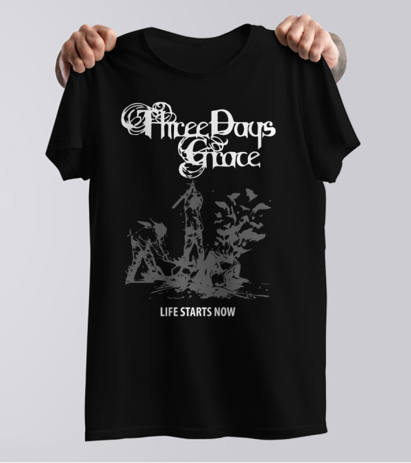 Three Days Grace Life Starts Now Gothic Band T-Shirt